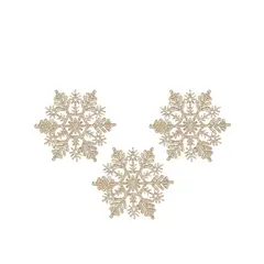 VATYERTY - 24 piezas Colgante de pared Navidad copo de nieve oro