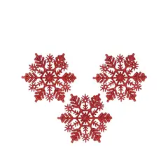 VATYERTY - 24 piezas Colgante de pared Navidad copo de nieve rojo