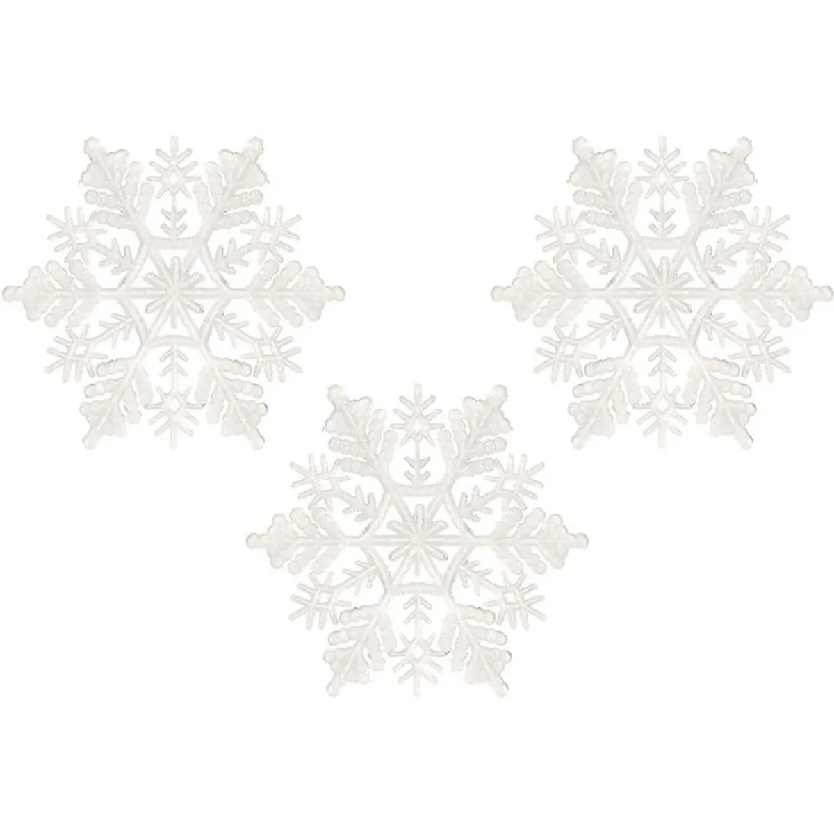 VATYERTY - 24 piezas Colgante de pared Navidad copo de nieve blanco