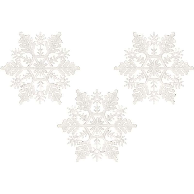 VATYERTY - 24 piezas Colgante de pared Navidad copo de nieve blanco
