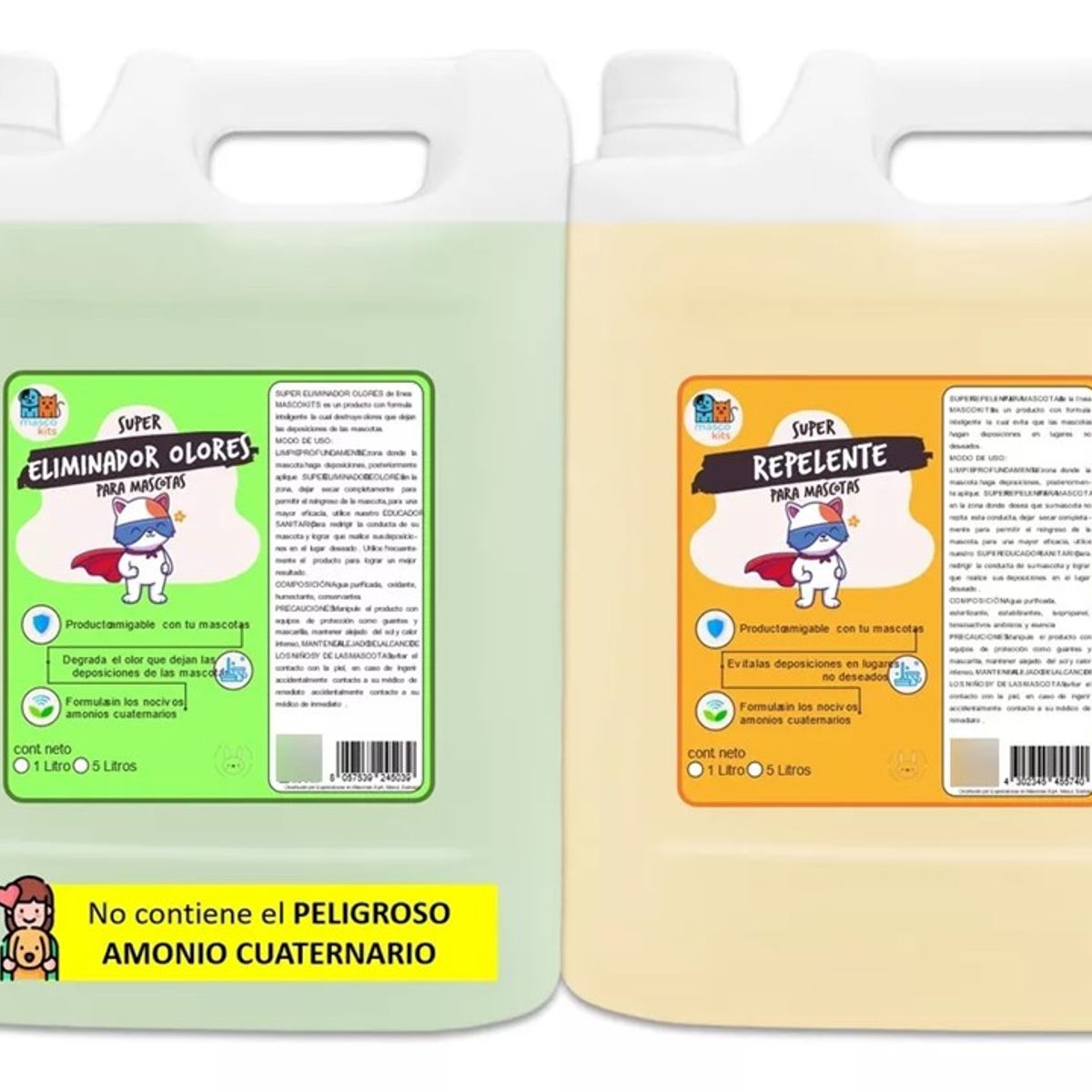 MASCOKITS - Hiperkit Eliminador Olores Repelente Educador Perro Gato.