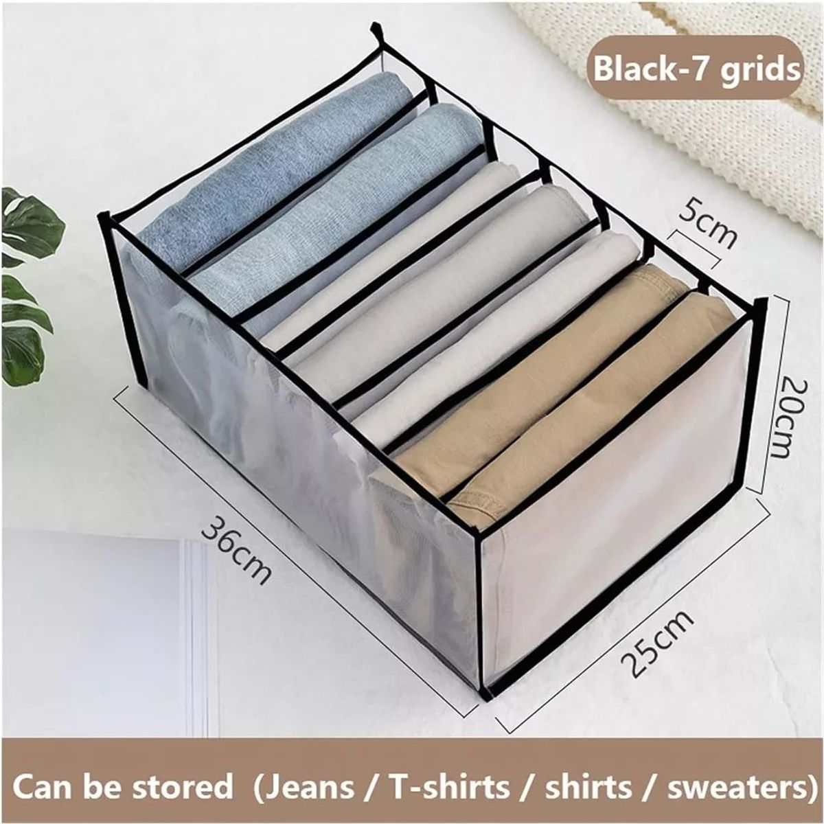 KUANGYE - Pack 2 Organizador De Ropa Jeans Pantalones Camisas Armario