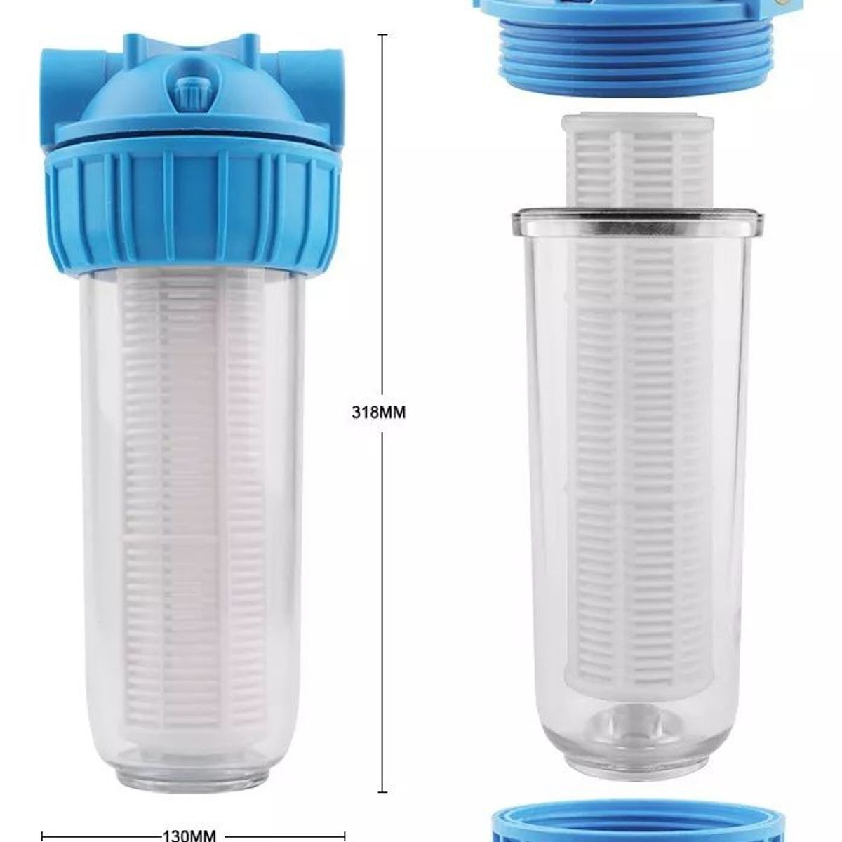KUANGYE - Filtro Para Agua Contenedor+filtro Malla Lavable 1 Pulgada