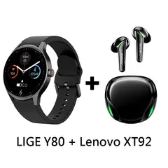 LENOVO - Audífonos Bluetooth XT92 y Smartwatch Y80 reloj inteligente