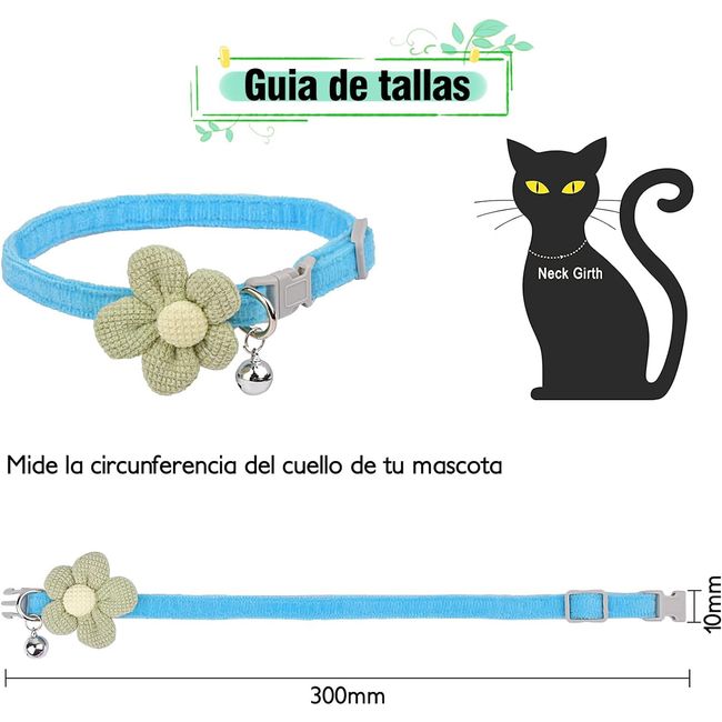 WELDMON - 4pk collares de mascota ajustable con hebilla de liberación
