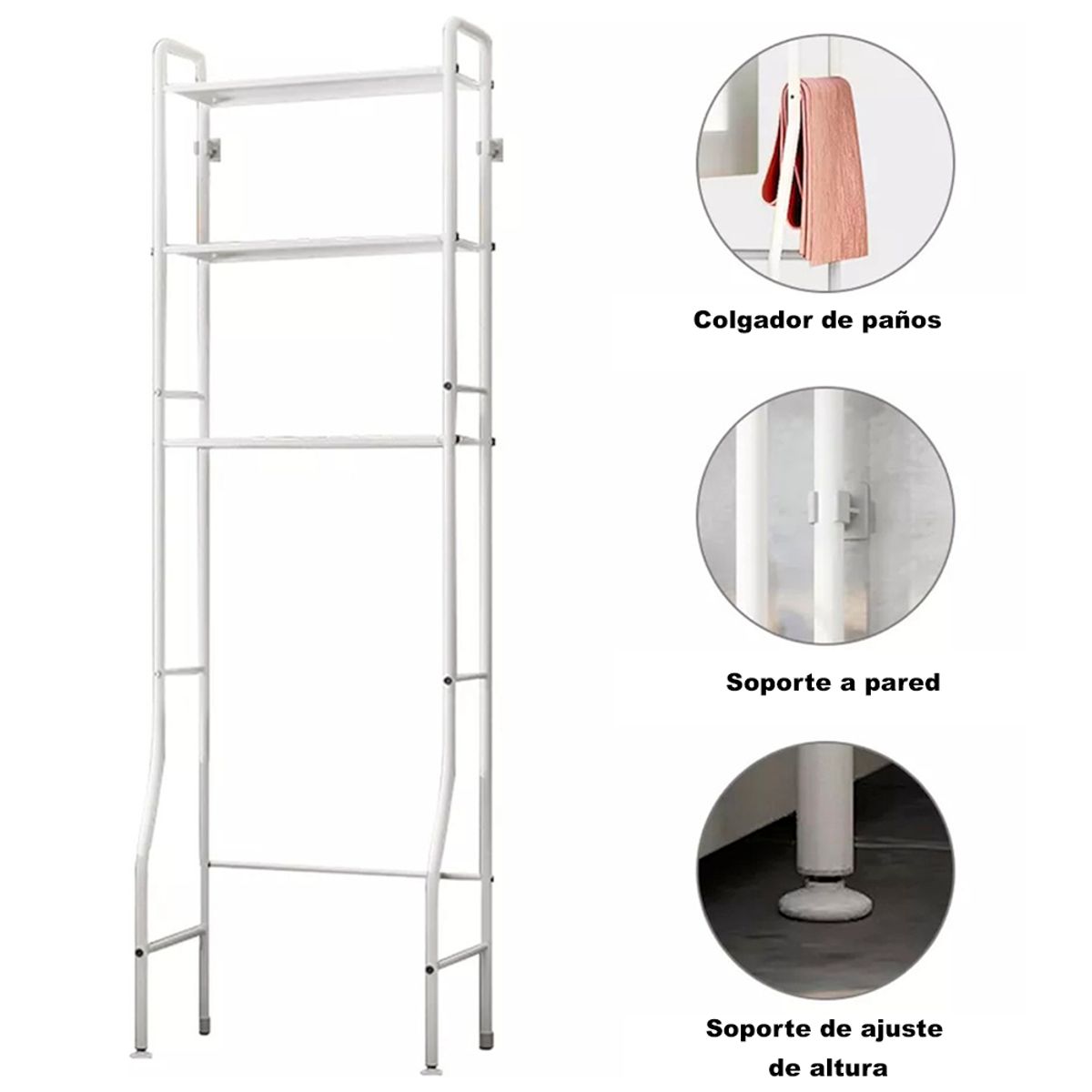 GENERICO - Organizador Repisa Estante Lavadora Baño