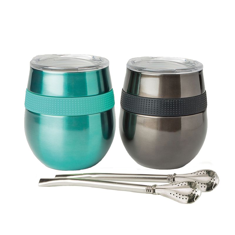 DOITE - Set De 2 Mug Hierba Mate Cucao 230Ml. Verde Doite