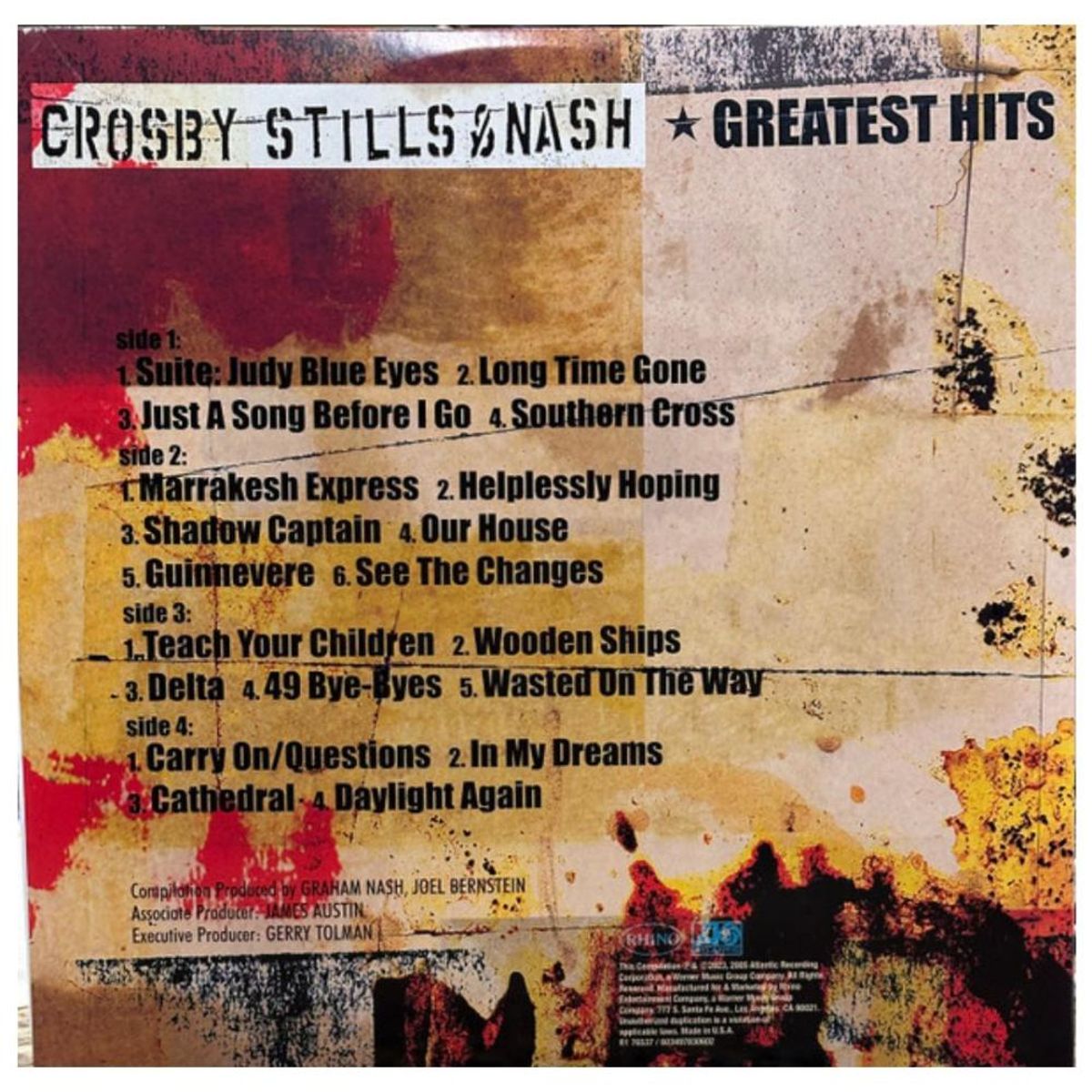 HITWAY MUSIC - CROSBY STILLS & NASH - GREATEST HITS 2023 2LP-VINILO