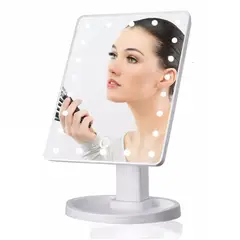 GENERICO - Espejo Luz Led Tactil Maquillaje Portatil Giratorio