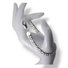 GENERICO - Pulsera de Plata Grumet Gruesa