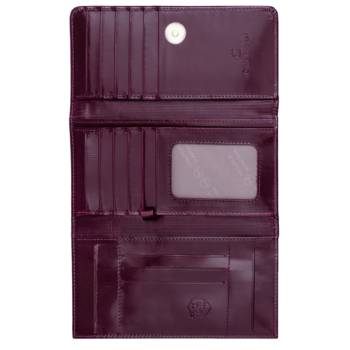 MIURA - Chequera Mujer Miura Mod Brigitte Cuero Natural Con Protección RFID