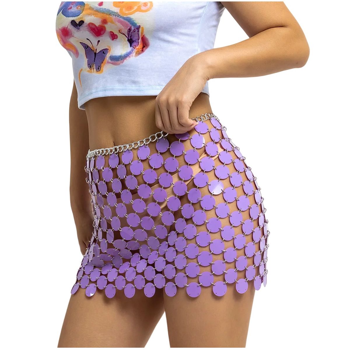 GARSIL - Mini Falda Corta De Lentejuelas Para Mujer Falda De Fiesta