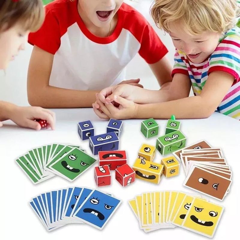 KUANGYE - Juego De Expresión Cubo Cambia De Cara Puzzle Para Niño