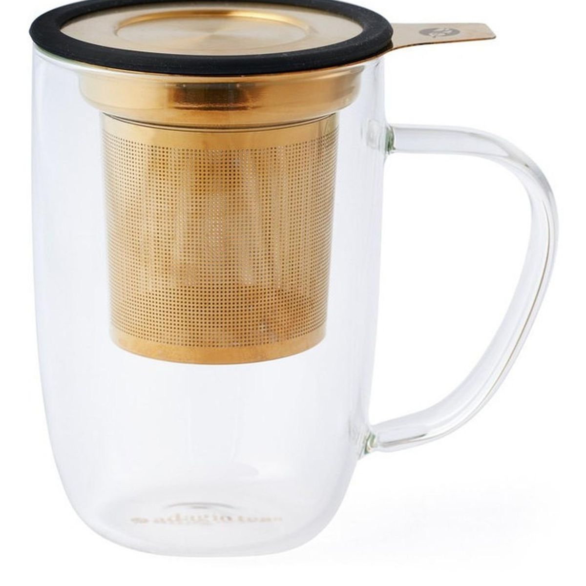 ADAGIO TEAS - Mug Bhoro Negro Infusor Dorado 470 ml
