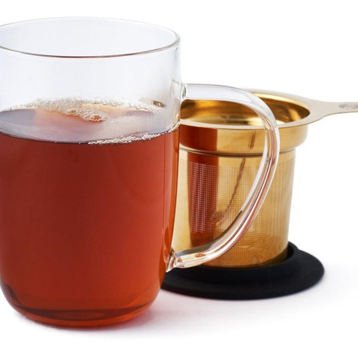 ADAGIO TEAS - Mug Bhoro Negro Infusor Dorado 470 ml