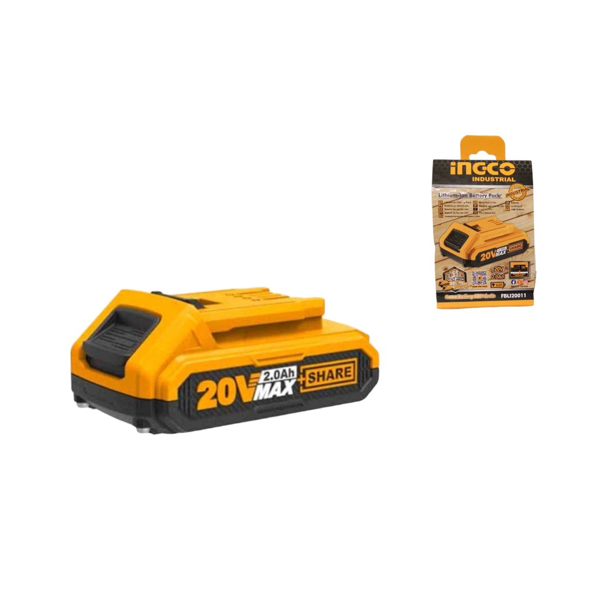 INGCO - Batería Industrial P20s Ingco 20v 2 Ah Fbli20011