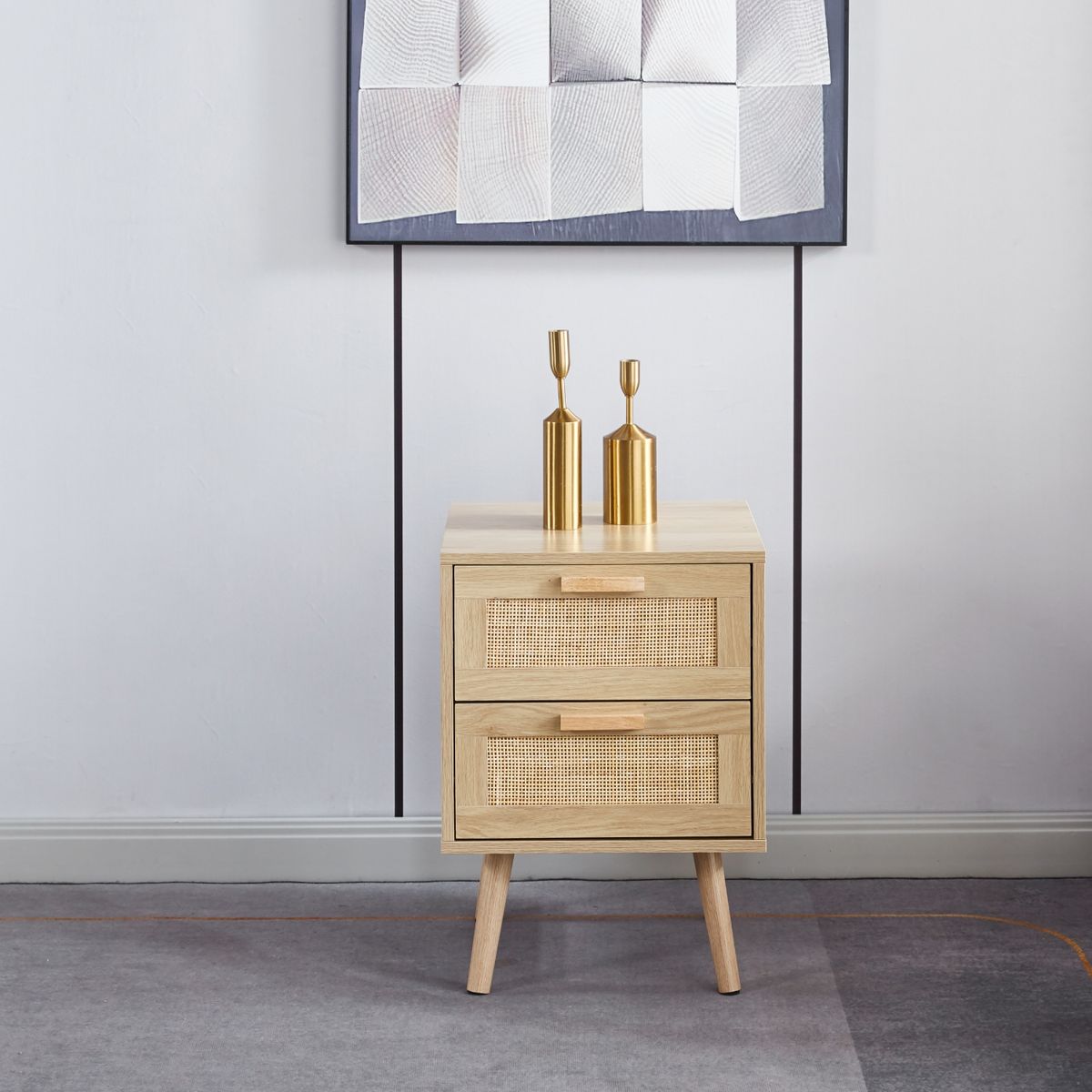 CORI CORI - Pack 2 Veladores Eames Mesh Doble OAK