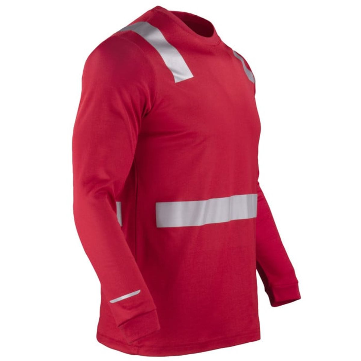 T-WORLD - Polera Credondo Hibrida Manga Larga Con Cinta Reflectante