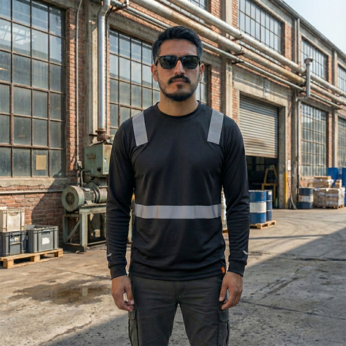 T-WORLD - Polera Híbrida Reflectante Manga Larga UPF50+ Antibacterial