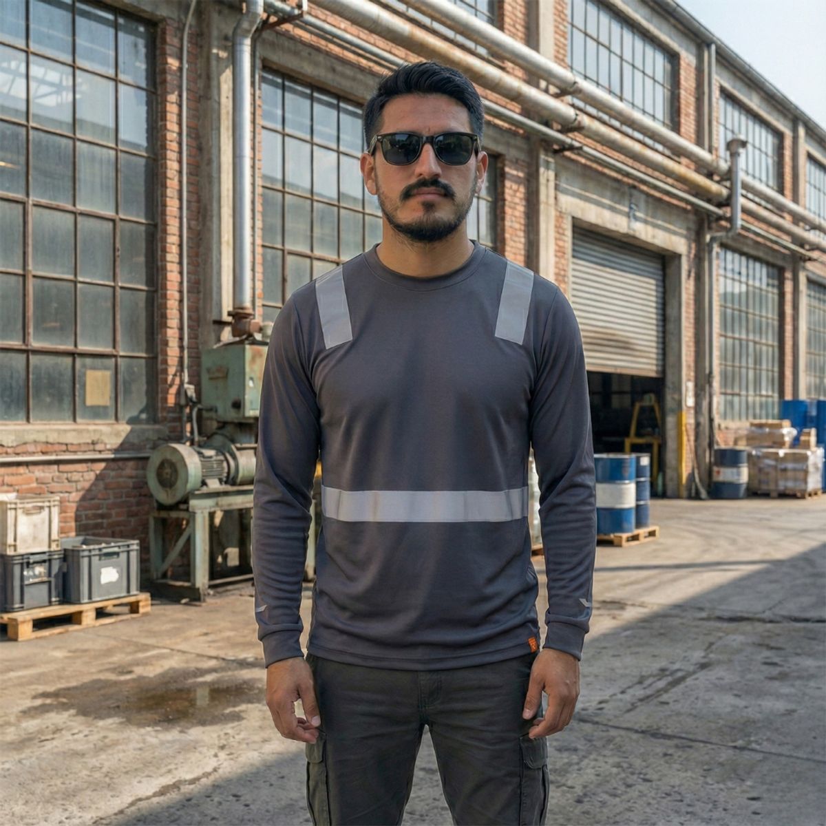 T-WORLD - Polera Híbrida Reflectante Manga Larga UPF50+ Antibacterial