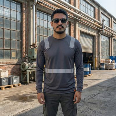 Imagen 2 del producto Polera Híbrida Reflectante Manga Larga UPF50+ Antibacterial