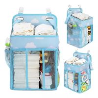 Organizador Cambiador Pañales Para Cuna Carrito De Pañal CELESTE