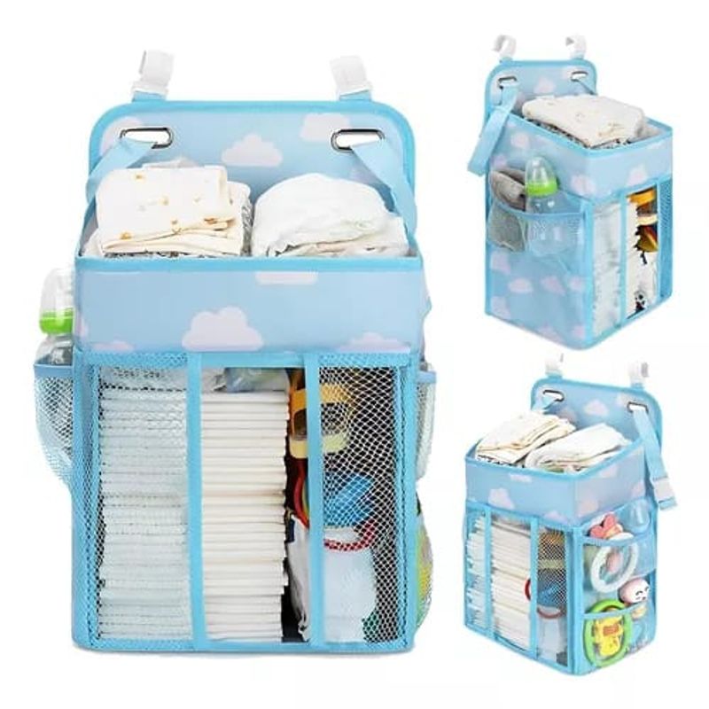 GENERICO - Organizador Cambiador Pañales Para Cuna Carrito De Pañal CELESTE