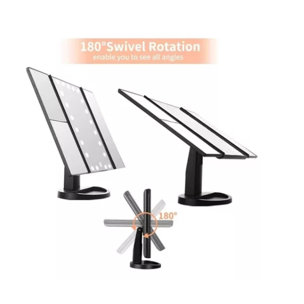 ESHOPANGIE - Espejo Para Maquillaje Aumentos 2x 3x Luz Led