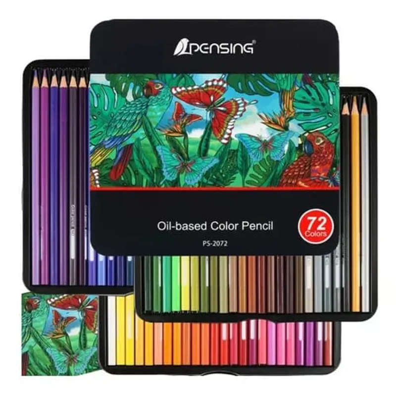 GENERICO - Set 72 Lapices Colores Arte Profesional Base Aceite Dibujo