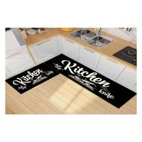 Pack 2 Alfombra De Cocina Antideslizante Piso Entrada De Baño