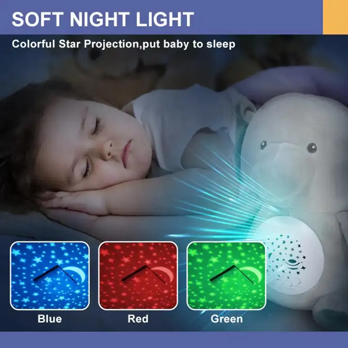 LA PEQUETERIA - Luz nocturna espantacuco peluche musical bebé