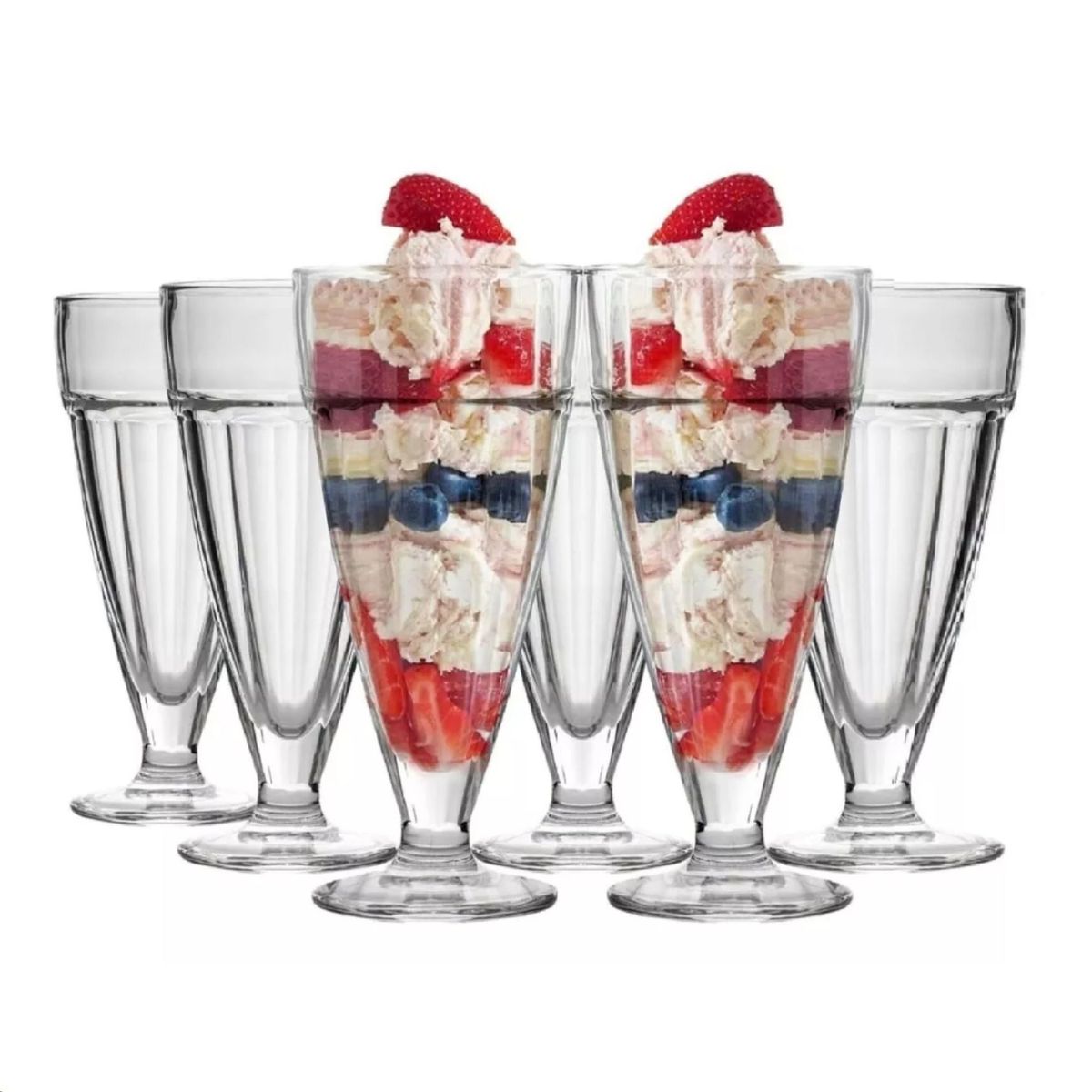 GENERICO - Vasos Para Postre Helado o Batidos 340ml Premium X6