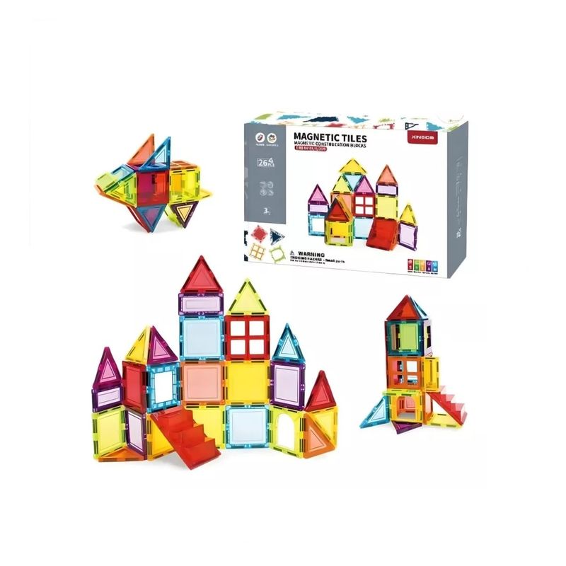 GENERICO - Juego De Construcción Imanes Magnéticos 26 Piezas 3d Niños