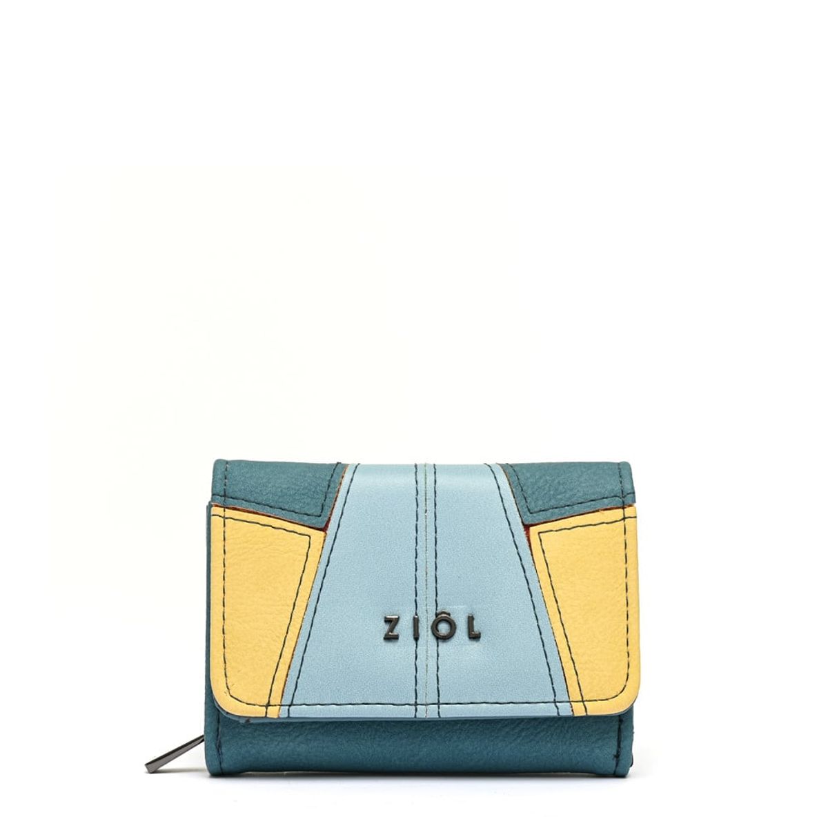 ZIOL - Billetera cierre exterior pequeña giori petroleo