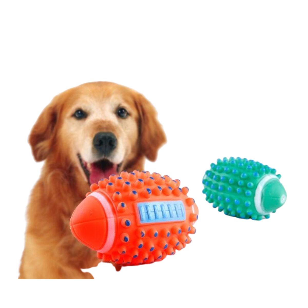 GENERICO - Juguete Para Perro Pelota Futbol Americano Rechinante Erizo