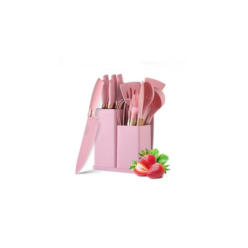 ANGELES DEL HOGAR - Set De 19 Utensilios Juego De Cocina Silicona