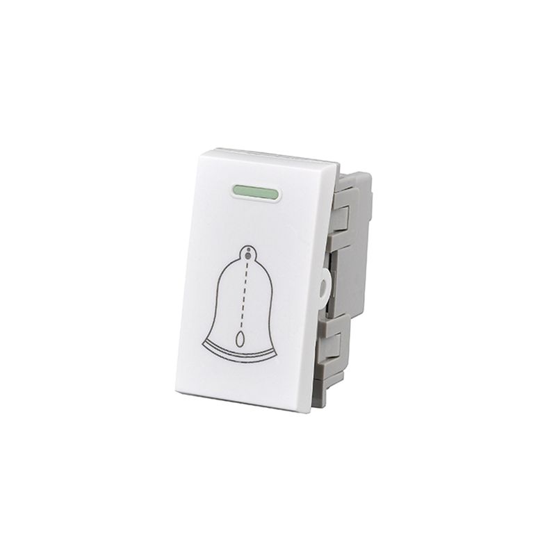 GENERICO - Pack 10 Modulo Interruptor Pulsador 10A 250V Diseño Campana Blanco