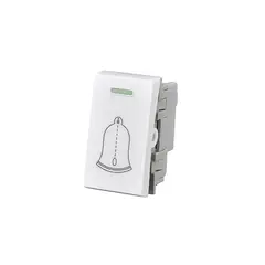 GENERICO - Pack 10 Modulo Interruptor Pulsador 10A 250V Diseño Campana Blanco