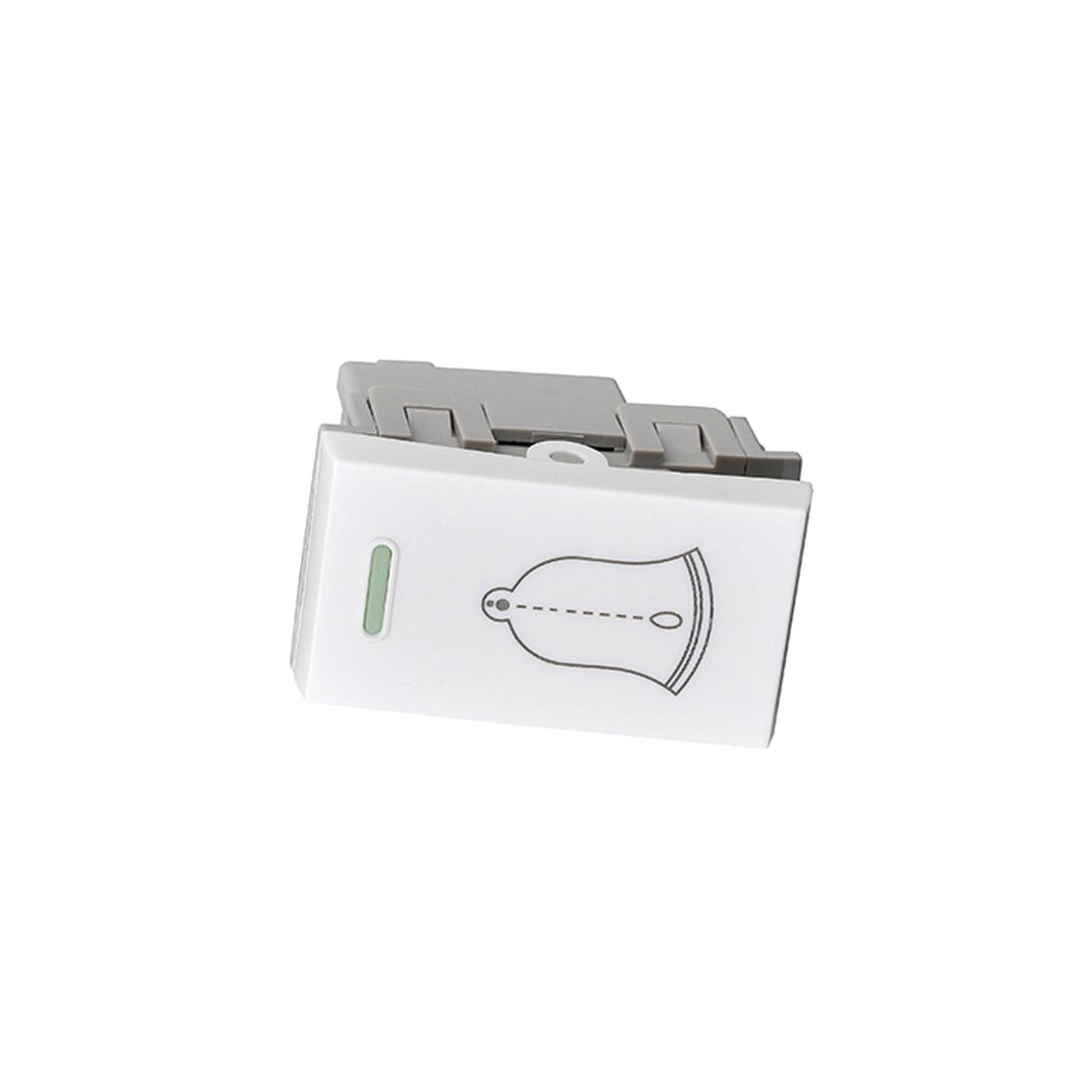 GENERICO - Pack 10 Modulo Interruptor Pulsador 10A 250V Diseño Campana Blanco