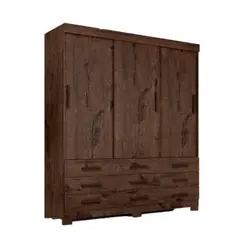 TAHUARI - Armario 3 puertas 9 cajones Ideal plus Jacaranda