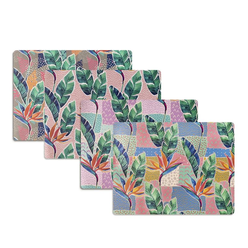 DAVANTI - Set 4 Individuales Ave Del Paraíso Rectangular