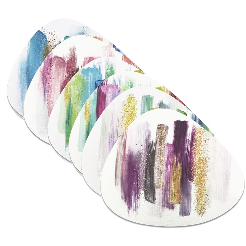 DAVANTI - Set 6 Individuales Pinceladas Stone