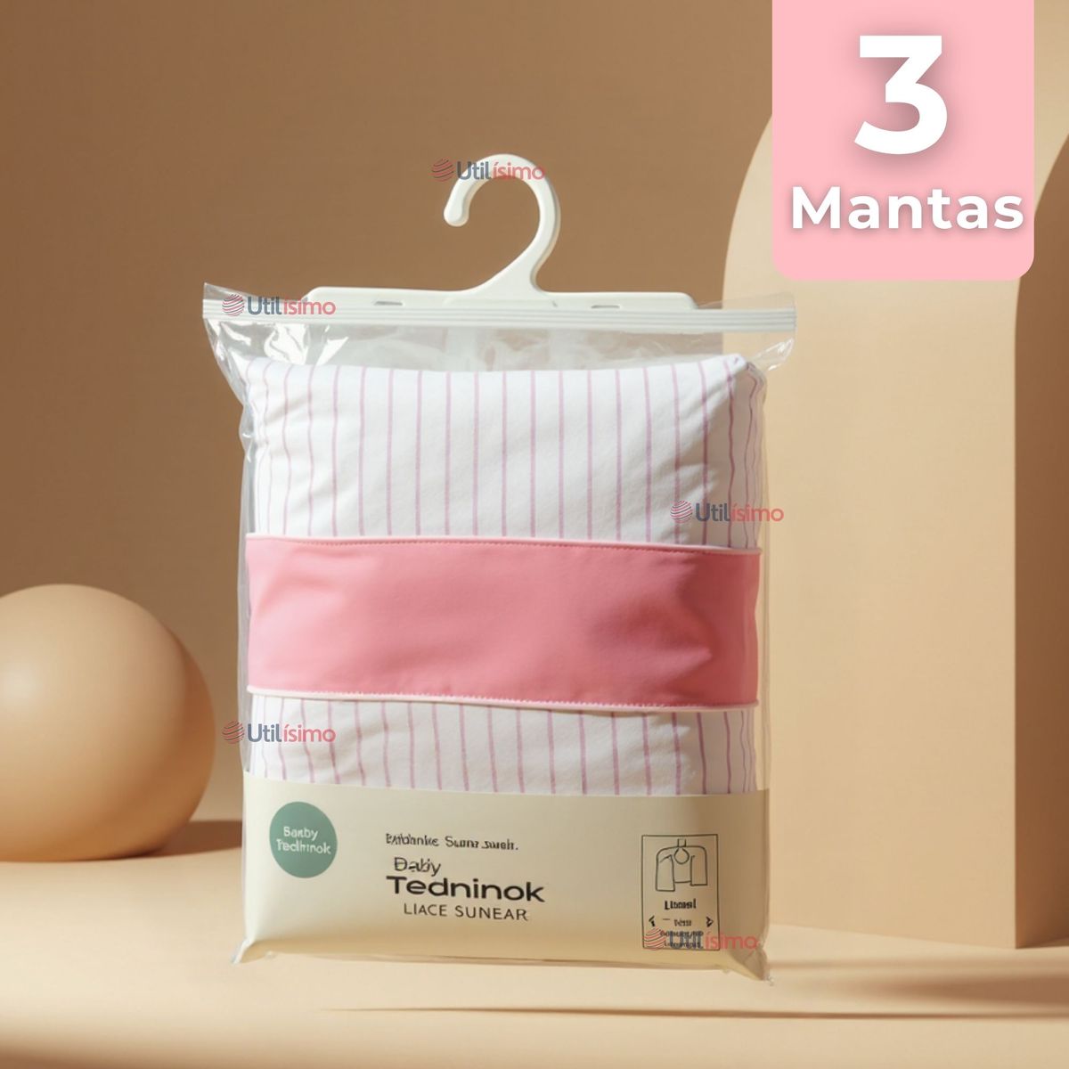 TEDMIMAK - Set 3 Tutos Pañales Mantas 100% Algodón Para Bebés Niñas