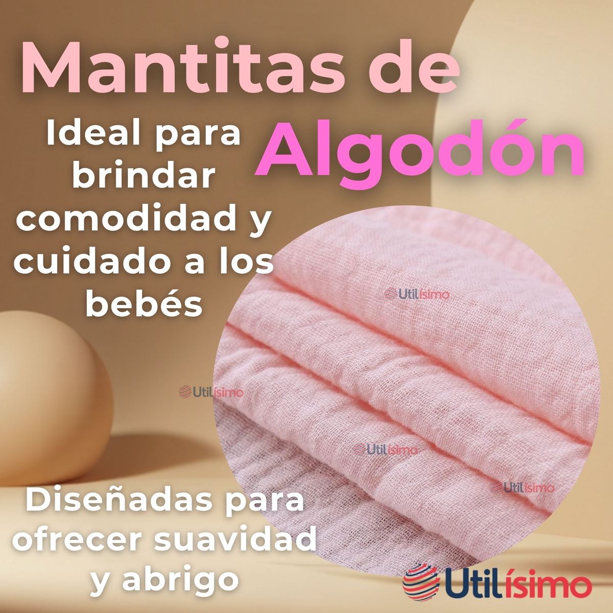 TEDMIMAK - Set 3 Tutos Pañales Mantas 100% Algodón Para Bebés Niñas