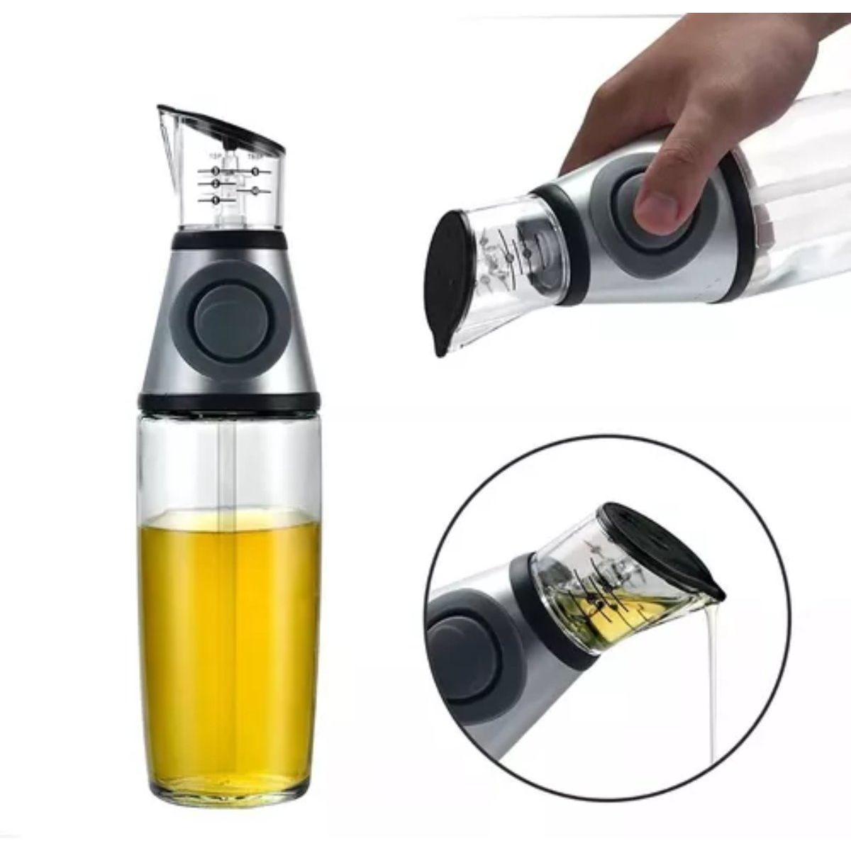 OEM - Botella Dispensador Para Aceite Y Vinagre De Vidrio 500ml