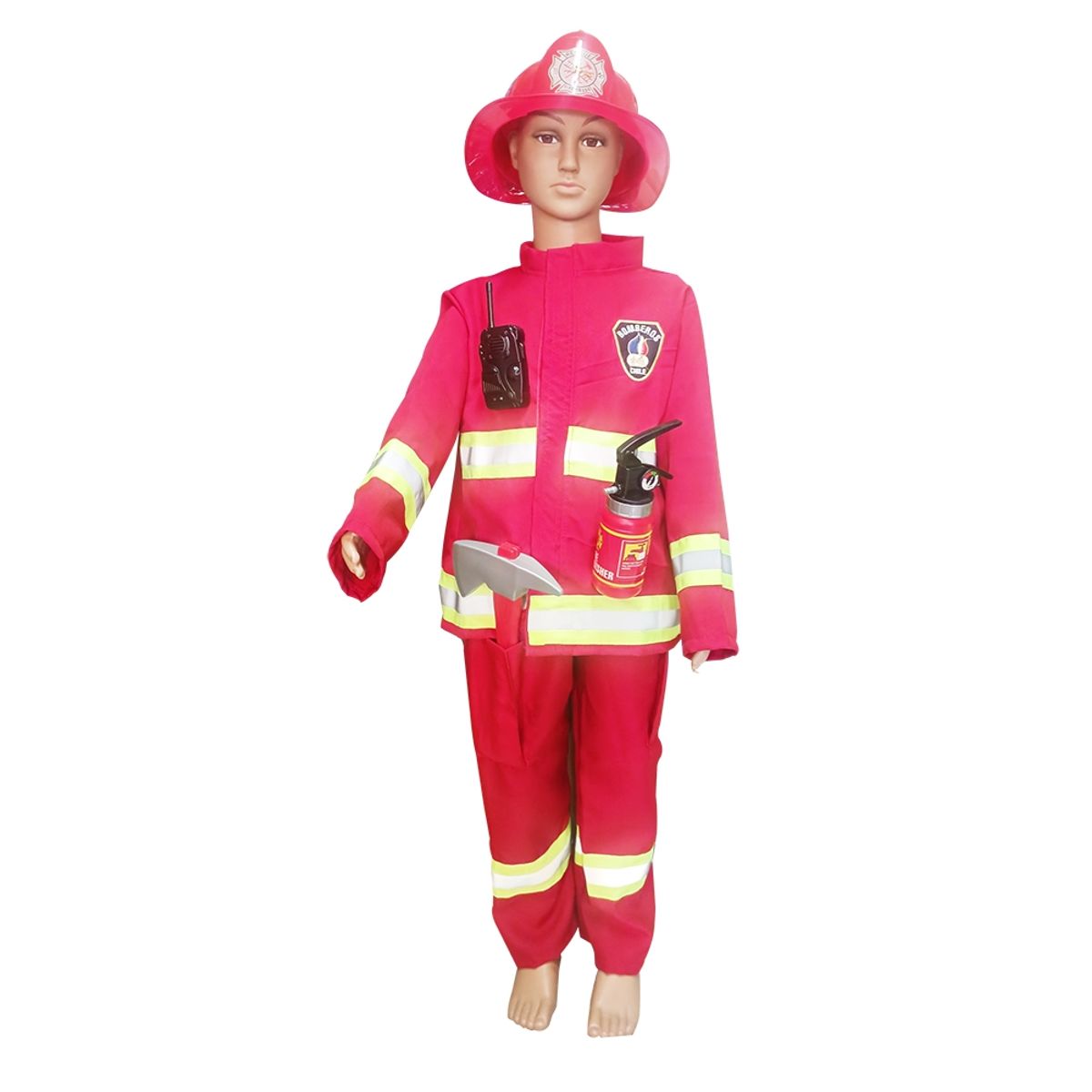 TODODISFRACESCHILE - Disfraz Traje Bombero Deluxe Tododisfraceschile Talla 12