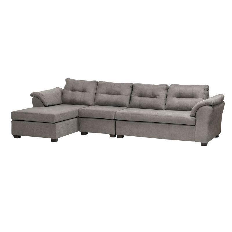 DECOOUTLET - Seccional Laos XL Izquierdo Tela Gris