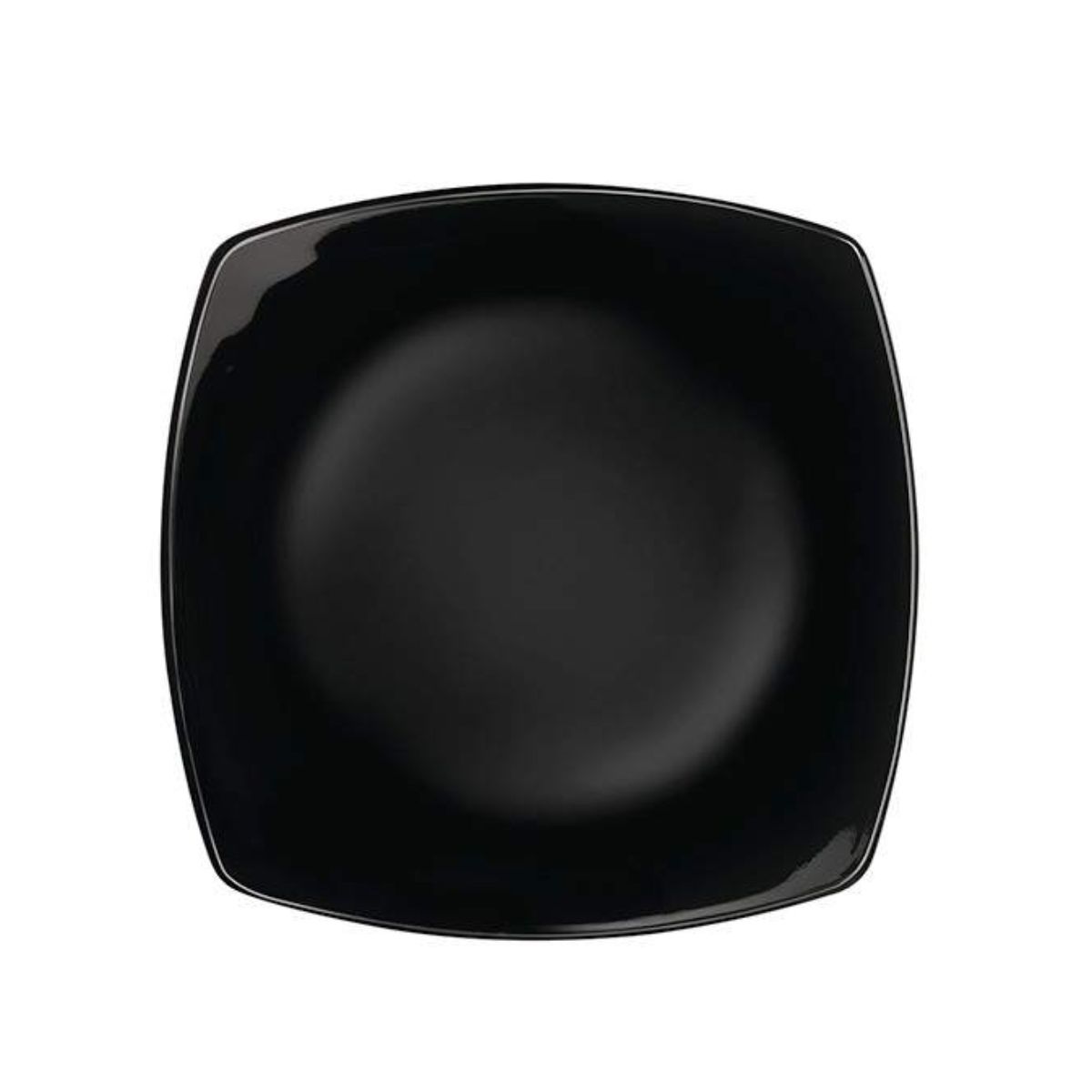 OEM - Plato postre cuadrado negro 17x17 cm Eclissi