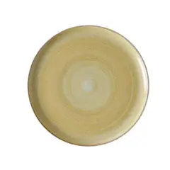 CORONA - Plato coupe de porcelana 28 cm mostaza Artisan