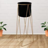 Maceta Macetero Pedestal Decorativo grande Negro